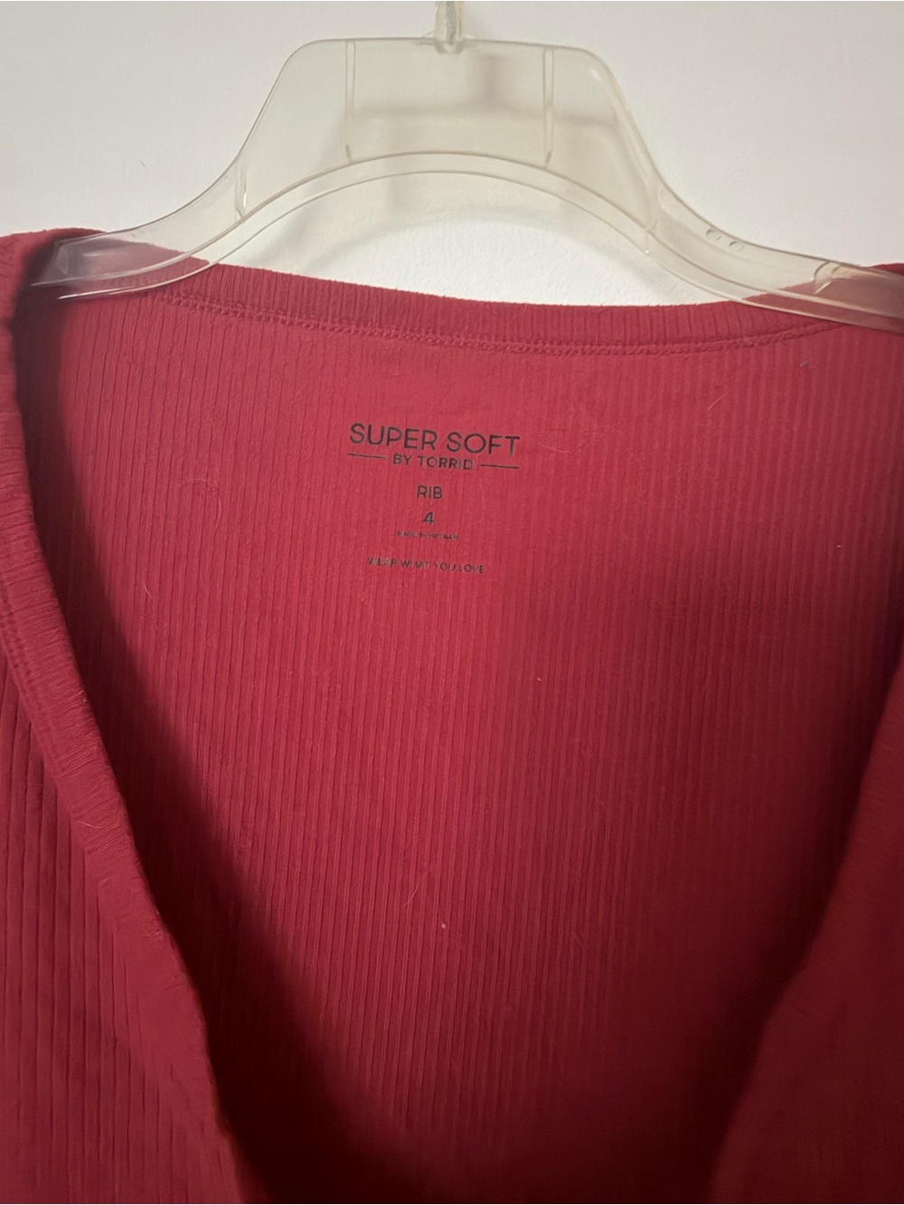 Torrid Ribbed V-Neck Top - Picture 4 of 4